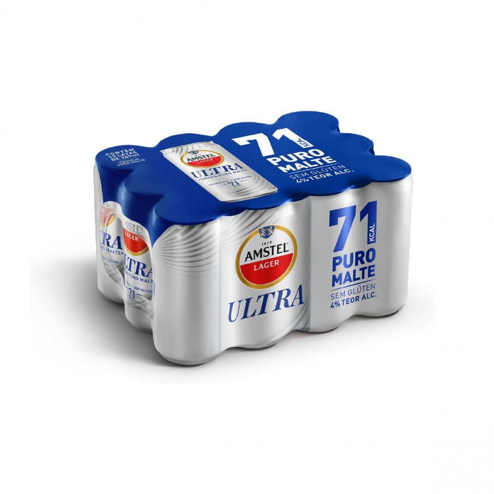 Amstel Ultra Cerveja Lata 269ml - 12 unid.