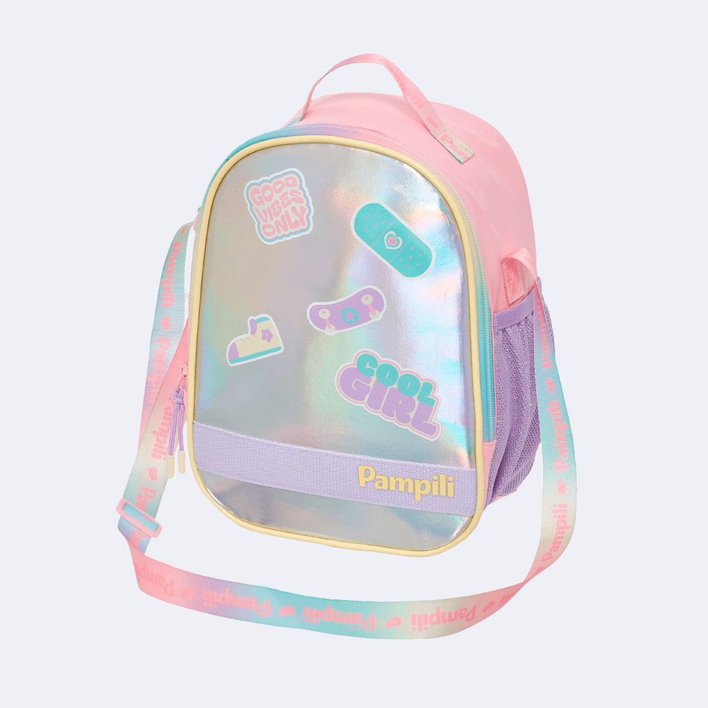 Lancheira Térmica Infantil Pampili Holográfica Candy Colors Pampili