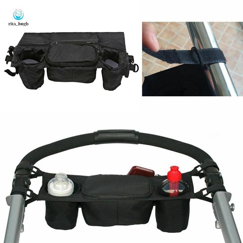 Suporte Organizador de Bolsa e Copo para Carrinho de Bebê