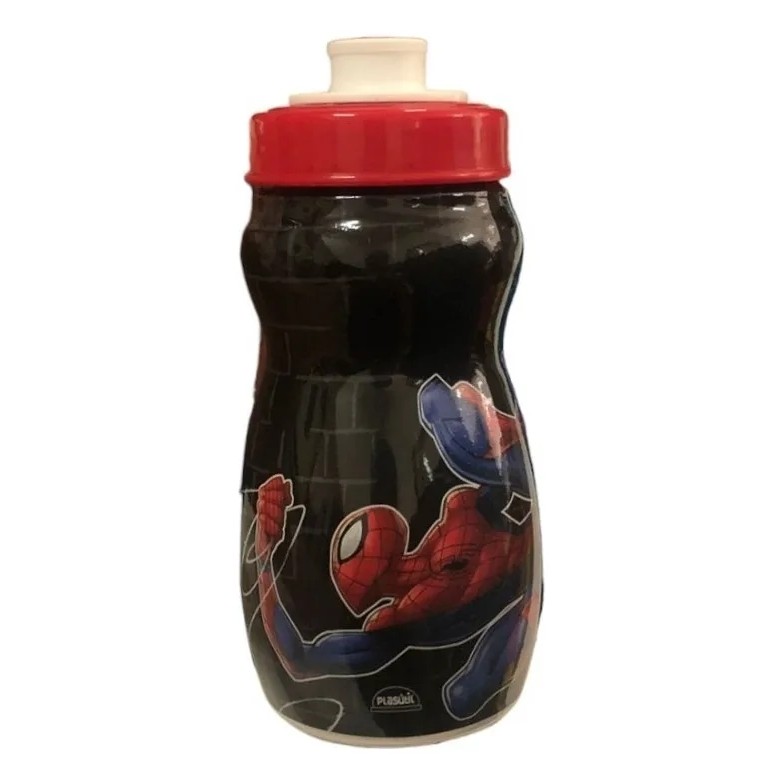 Garrafa Squeeze Infantil Homem Aranha 300ml Plasútil BPA Free