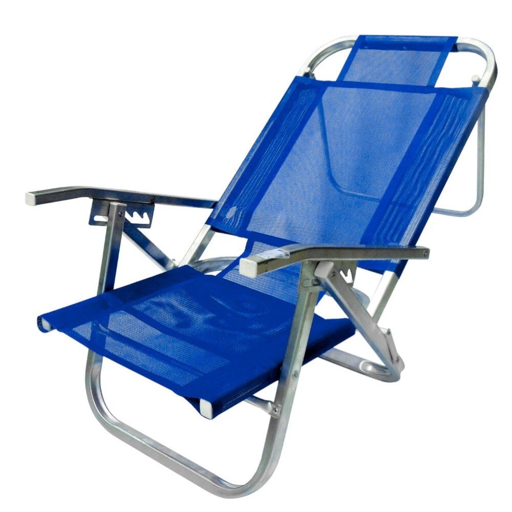 Cadeira de praia dobrável em 5 posições azul royal - Copacabana - Botafogo