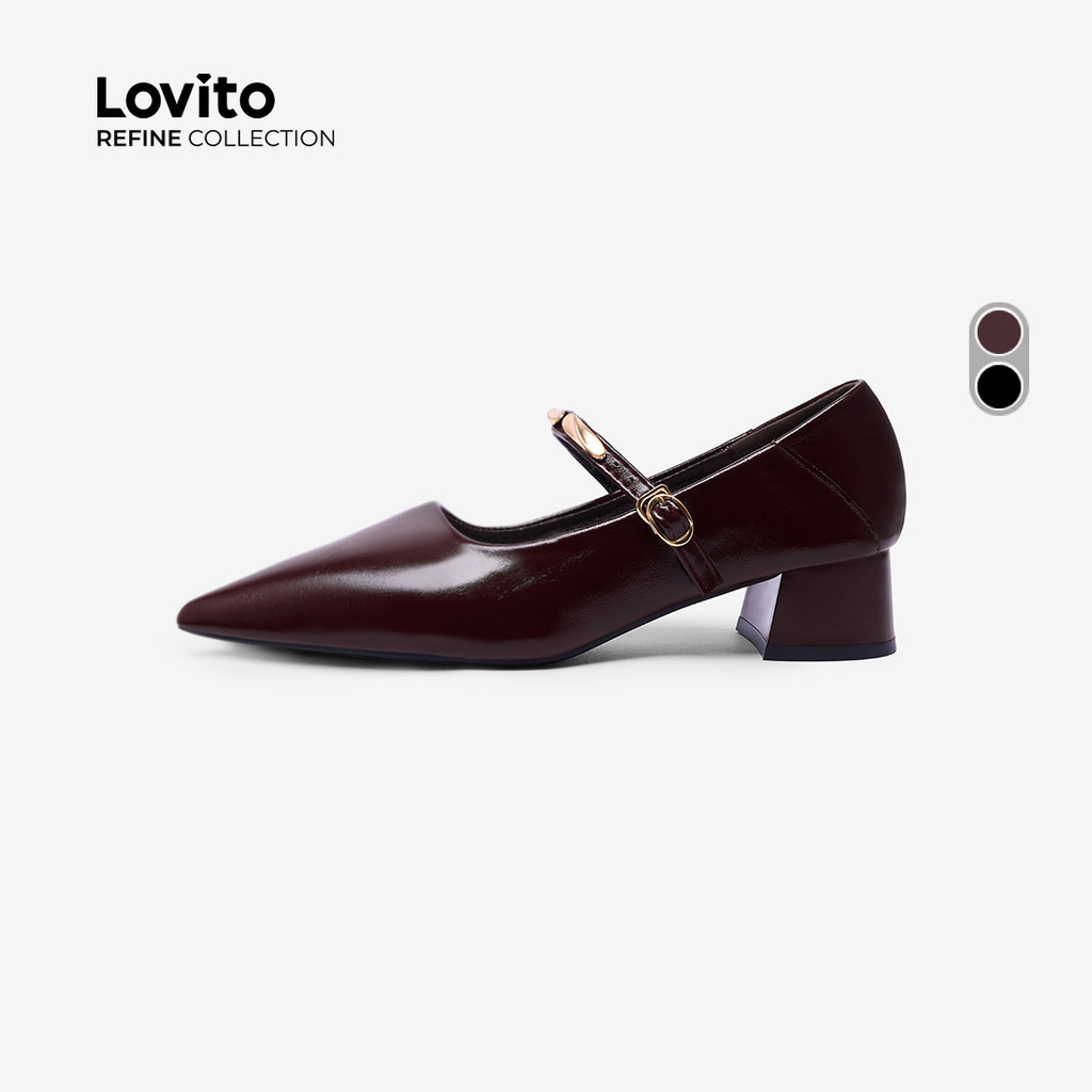 (Lovito Refine) Saltos Elegantes para O Trajeto Das mulheres LR24E059 em Oferta na Shopee