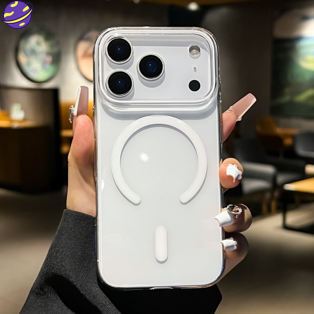 Capa para IP 17 17 Pro 17 Pro Max Acrílica Transparente com MagSafe Ultra Fina em Oferta na Shopee