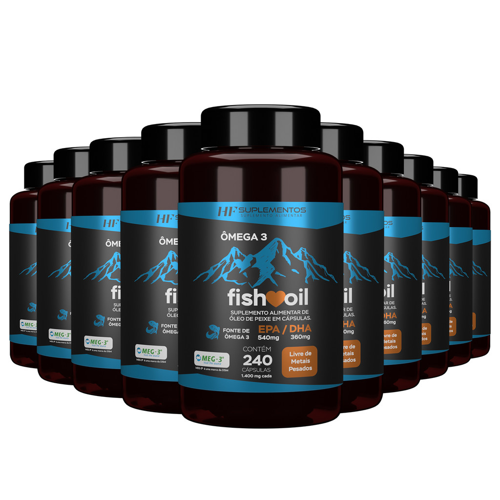 10X ÔMEGA 3 FISH OIL MEG 3 240 CPS HF SUPLEMENTOS