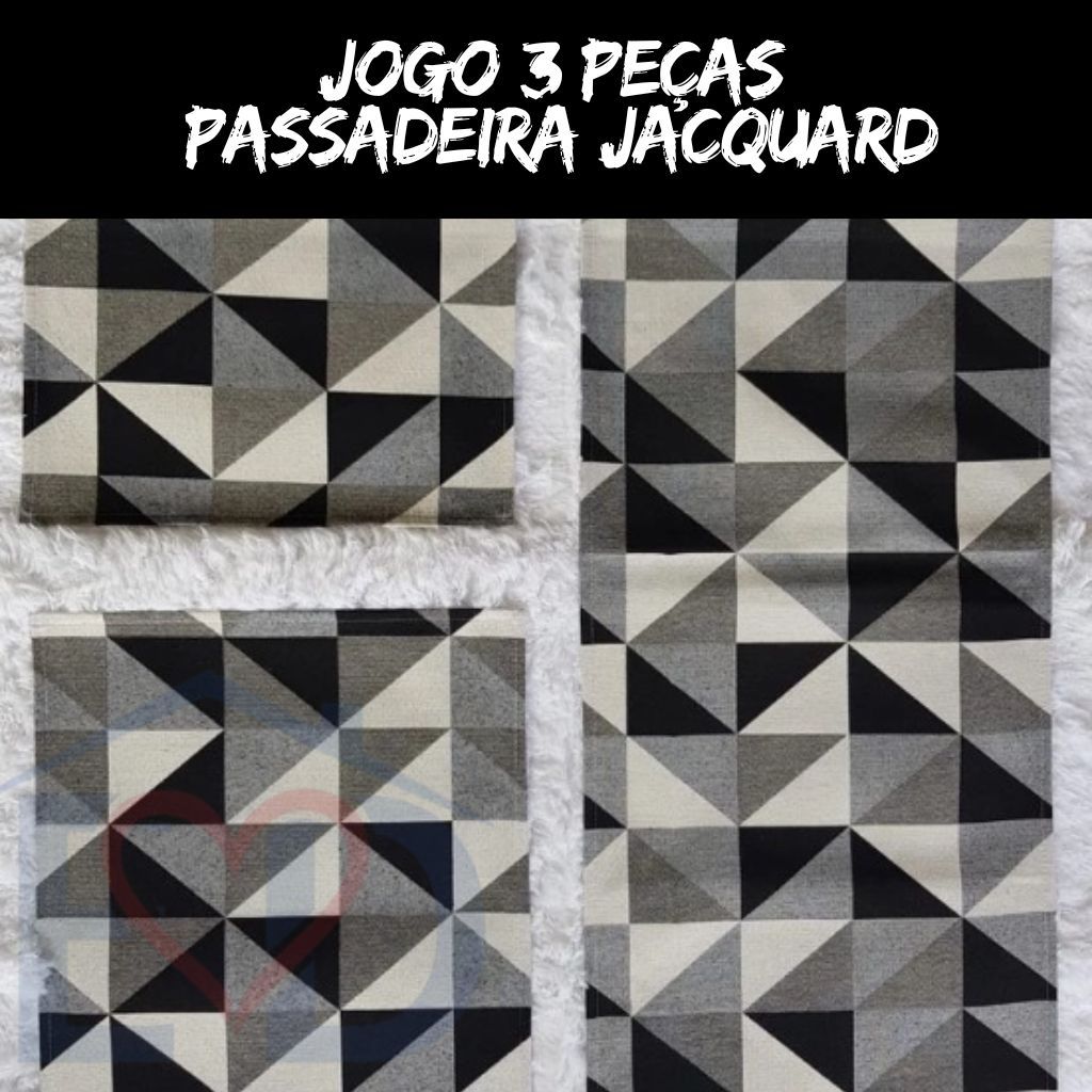 Jogo De Passadeira De Cozinha Tapete Em Jacquard Antiderrapante 3 Peças Decoração impecável