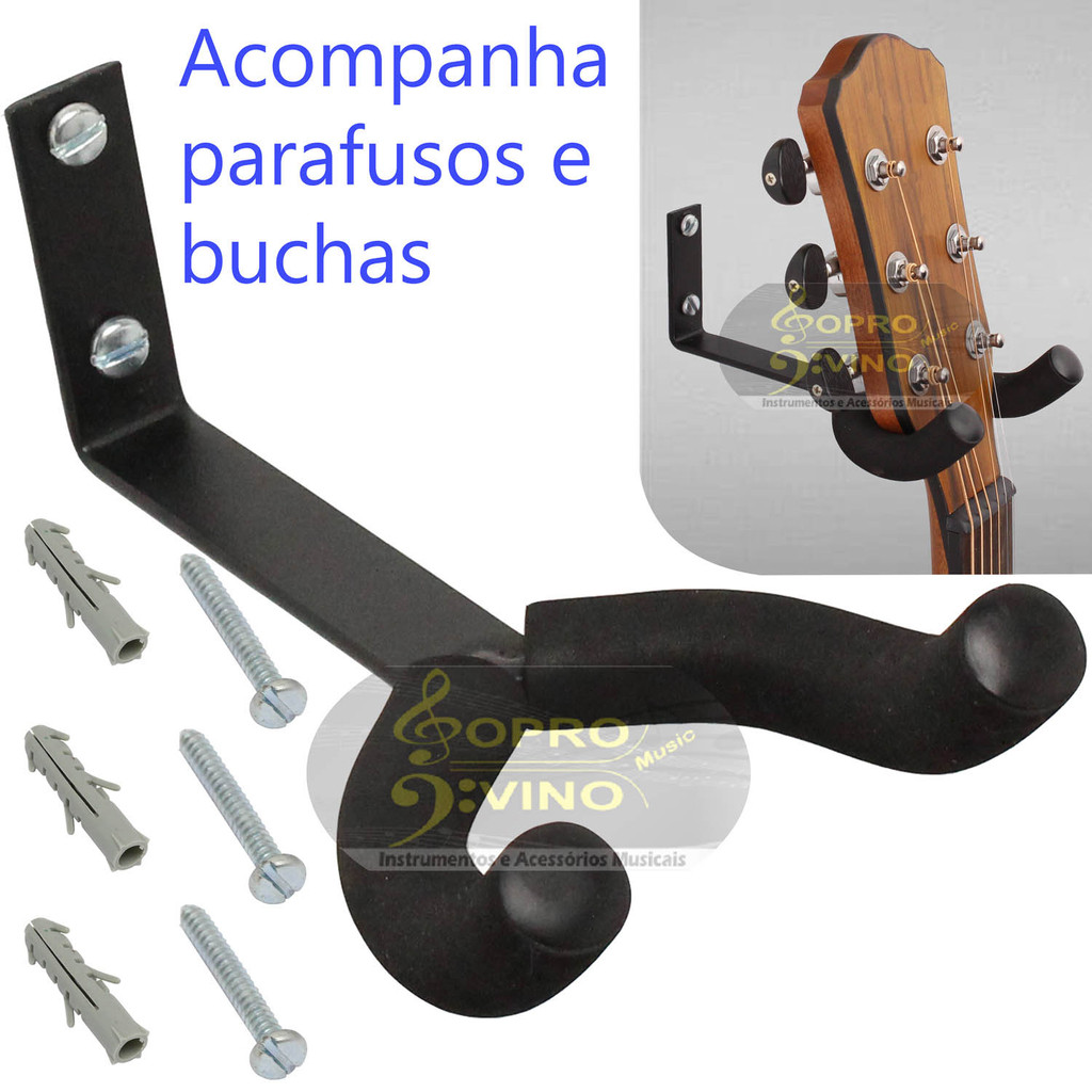 Suporte Parede Violão Guitarra Contra Baixo Cavaquinho Saty SP10F