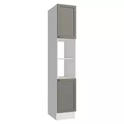 Paneleiro 40 cm 2 Portas e 2 Nichos Branco/Cinza Vik Madesa