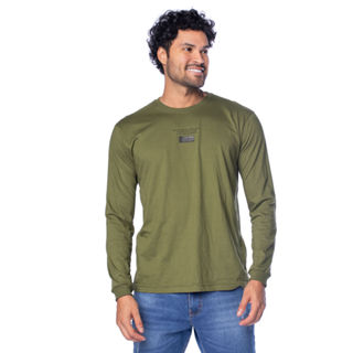 Camiseta Masculina Over Surf Manga Longa Logo Verde em Oferta na Shopee