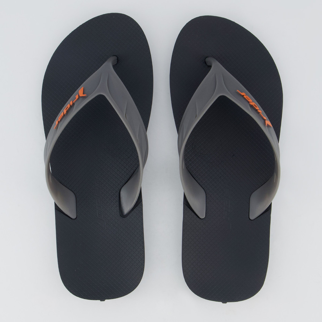 Chinelo Rider Street Preto e Laranja em Oferta na Shopee