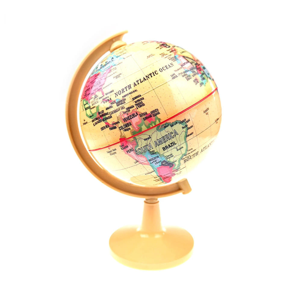 Globo Terrestre Le Base e Régua Dourado 10,6cm Globo Terrestre Le Base e Régua Dourado 10,6cm