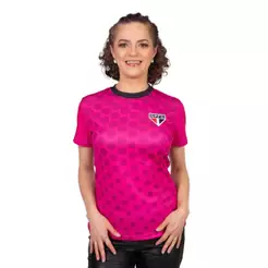 Camiseta São Paulo Hyperbole Soberana Feminina Rosa