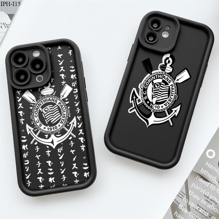Capinha Capa de silicone Anti-impacto Corinthians para Samsung A15 A72 A05S A54 S20 S21 S22 S23 S24 S25 FE ULTRA