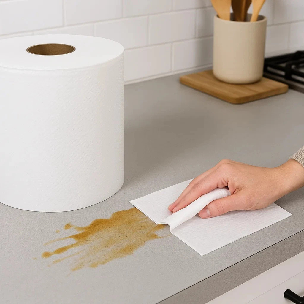 Detalhes do Toalha Descartável Multipano Wiper 300 Un em Rolo 19x23cm Lavável Reutilizável Alta Absorção