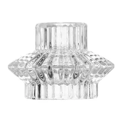 2 Porta Velas Wolff Lines 8cm x 8cm x 5,5cm Vidro
