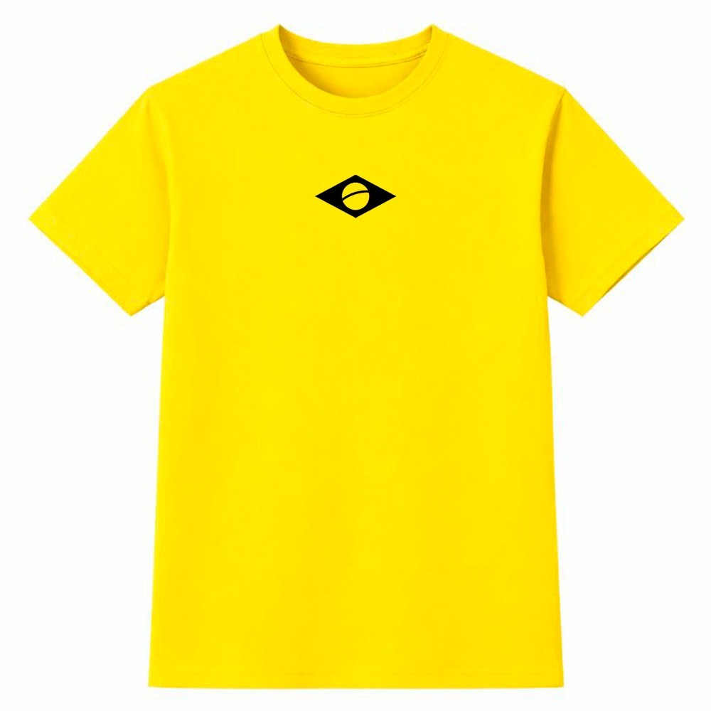 Camiseta Masculina 100% Algodão Camisa Brasil Minimalista Copa do Mundo Futebol Torcida Moda