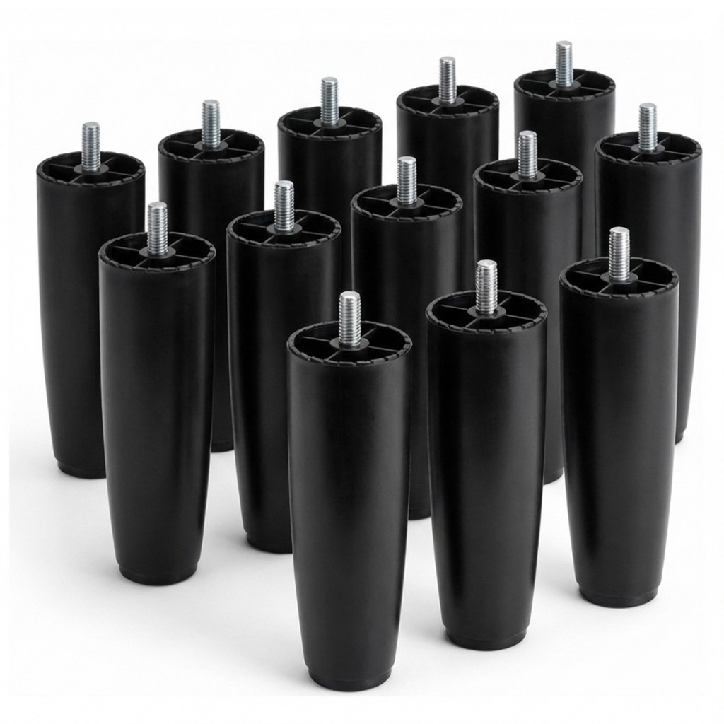 Kit 12 Pés Resistente Para Base Cama Box Casal King 12cm