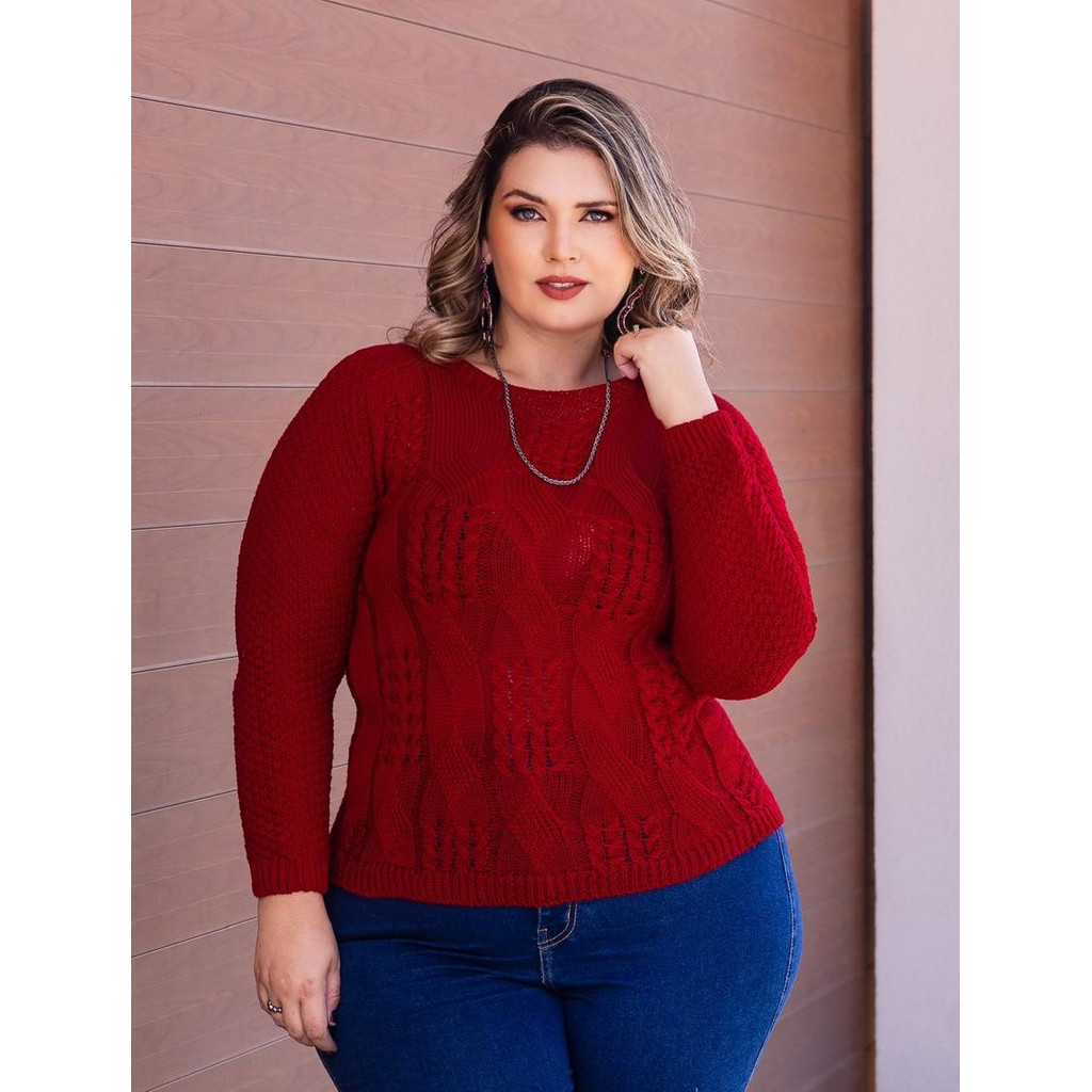 Blusa Tricot Inverno Link - Giuliana Marques Tricot - Tam Gg