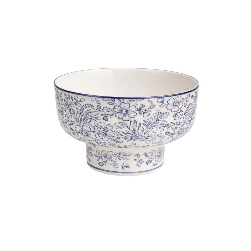 CACHEPOT DECORATIVO CERÂMICA ESTAMPA AZUL E BRANCO M em Oferta na Shopee