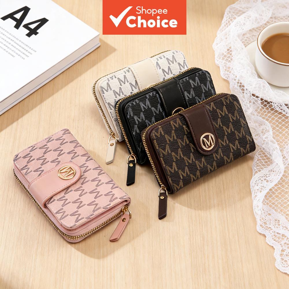 Nova Textura De Lichia Média Carteira Feminina Grande Capacidade Multi Cartão Curto Zíper Moeda Bolsa Pequena De Couro P