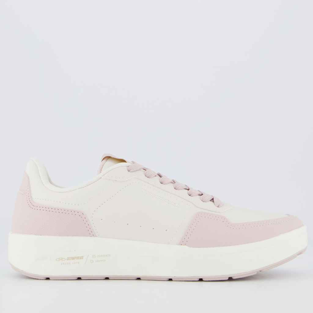 Tênis Olympikus Versa Feminino Off White e Lilás em Oferta na Shopee
