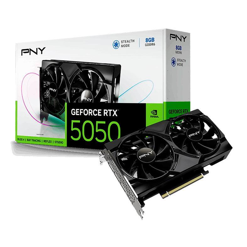 Placa de Video PNY GeForce RTX 5050 Dual Fan, 8GB, GDDR6, 128-bit, VCG50508DFXPB1