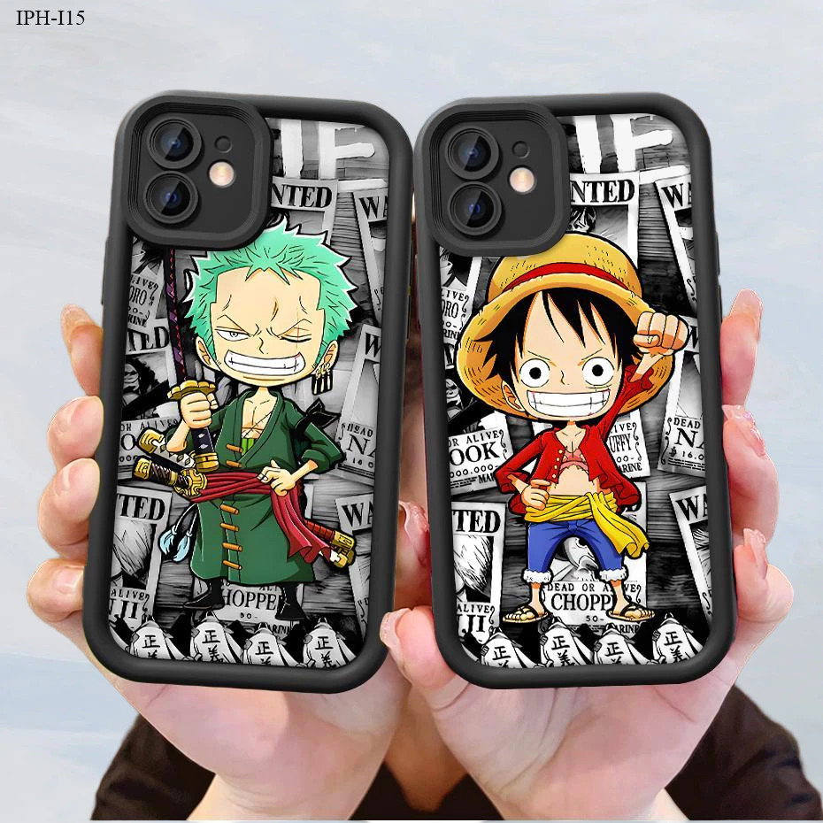 Capinha Capa de Silicone Design de One Piece Anti queda para IPhone XR 11 12 13 14 15 16 17 Pro MAX 14 15 16 Plus em Oferta na Shopee