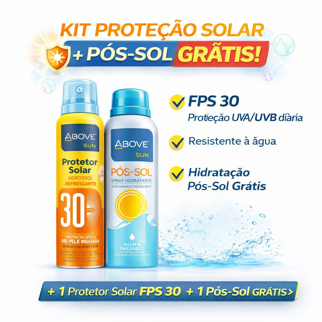 Kit Above Protetor Solar FPS 30 + Pós Sol 150ml Grátis
