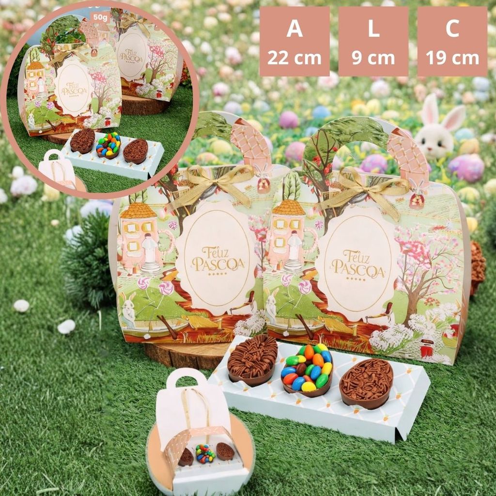 10 MALETA MINI TRIO DE OVOS 50G VILA ENCANTADA 5728 ( PASCOA JANGO 2026 ) em Oferta na Shopee