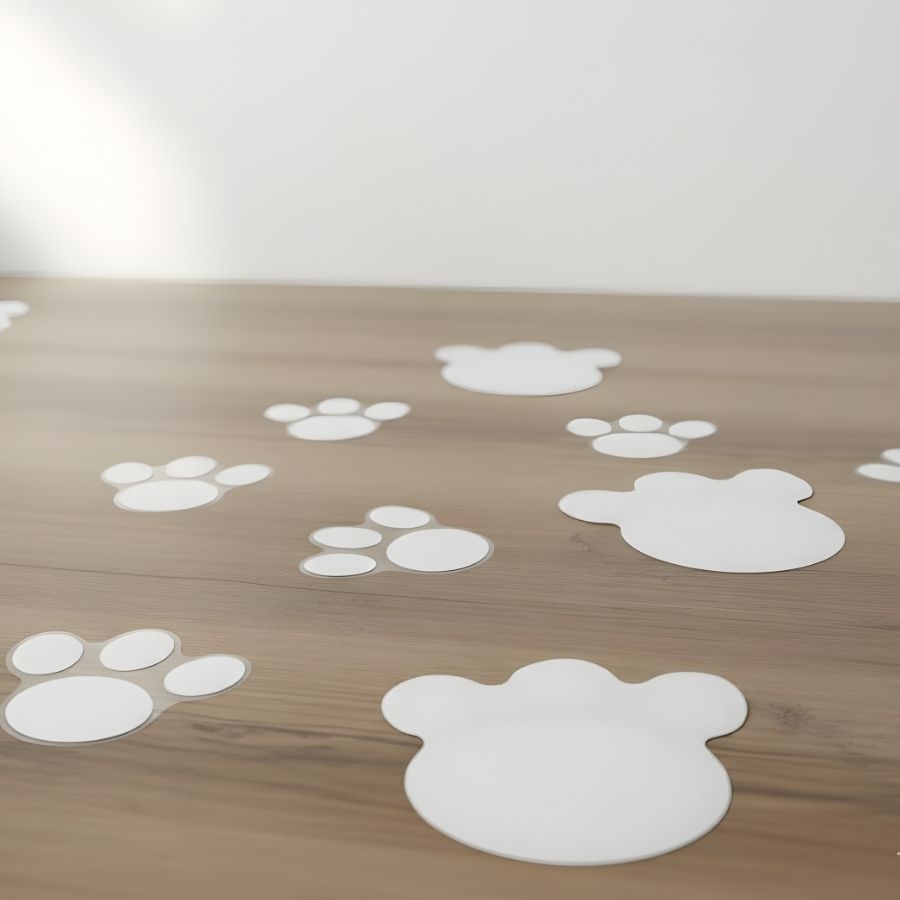 Adesivos de Páscoa Pegadas - Branca - 10x9,5cm - 1 unidade - Rizzo em Oferta na Shopee