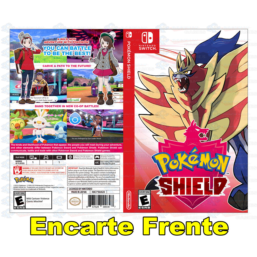 Encarte Repro Pokémon Shield - Nintendo Switch