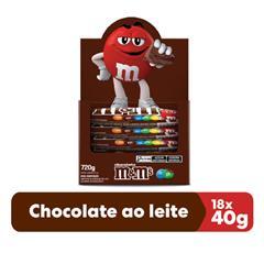 Confeito Chocolate Ao Leite M&M´s Caixa 18 Unidades de 40g em Oferta na Shopee