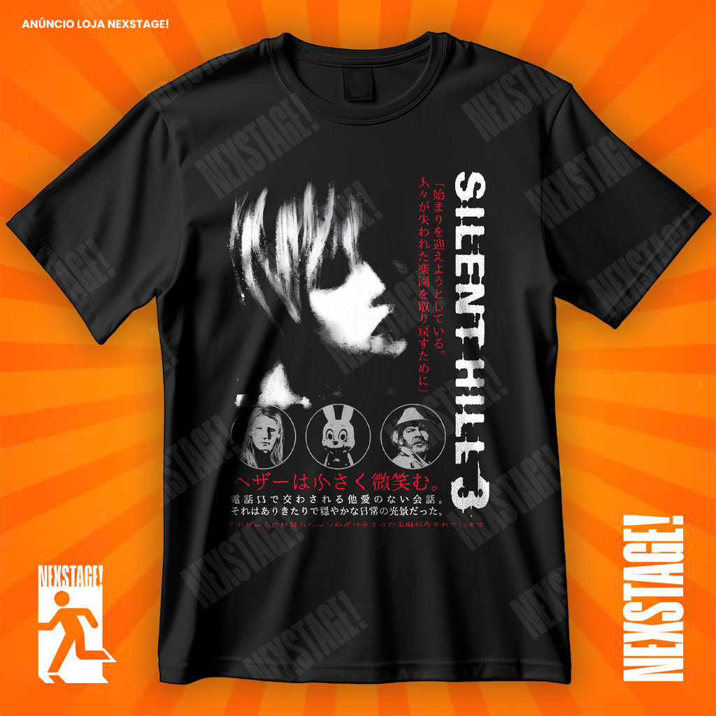 Camiseta Silent Hill 3 Heather Mason Blusa De Jogo Geek Style Streetwear Camisa 100% Algodão Adulto Plus Size Infantil