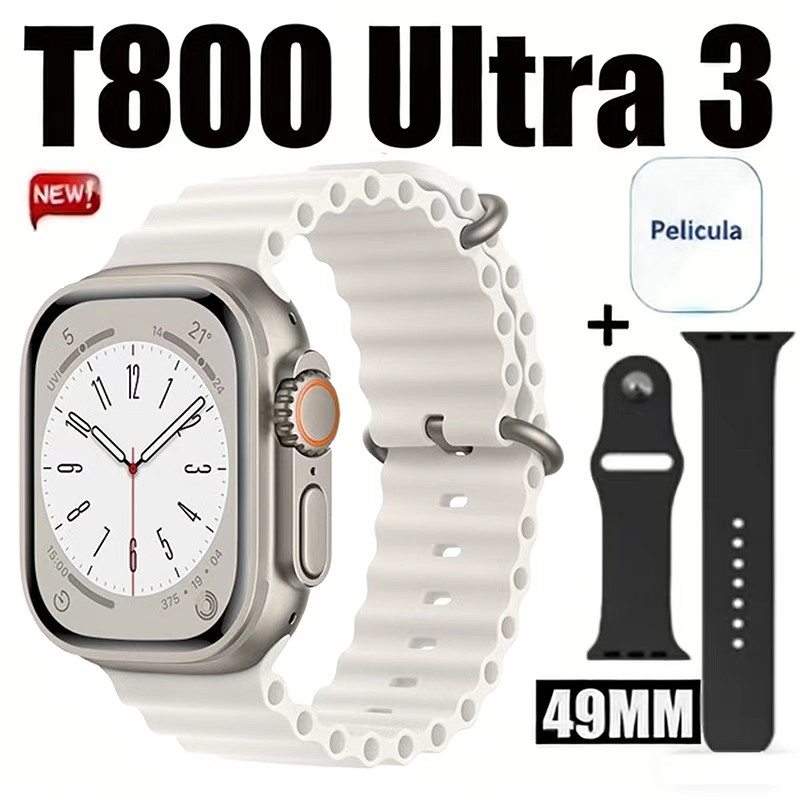 Smartwatch Relógio Inteligente Série IWO9 Smart Watch T800Ultra Carregamento Sem Fio Monitoramento De Frequência Cardíac