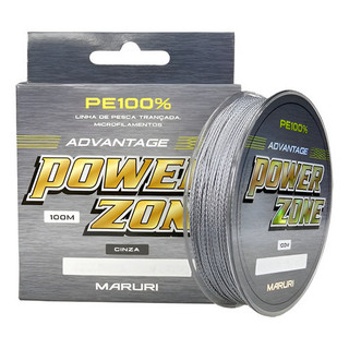 Linha Multifilamento Power Zone 0,20mm  100 Metros  Maruri Cinza