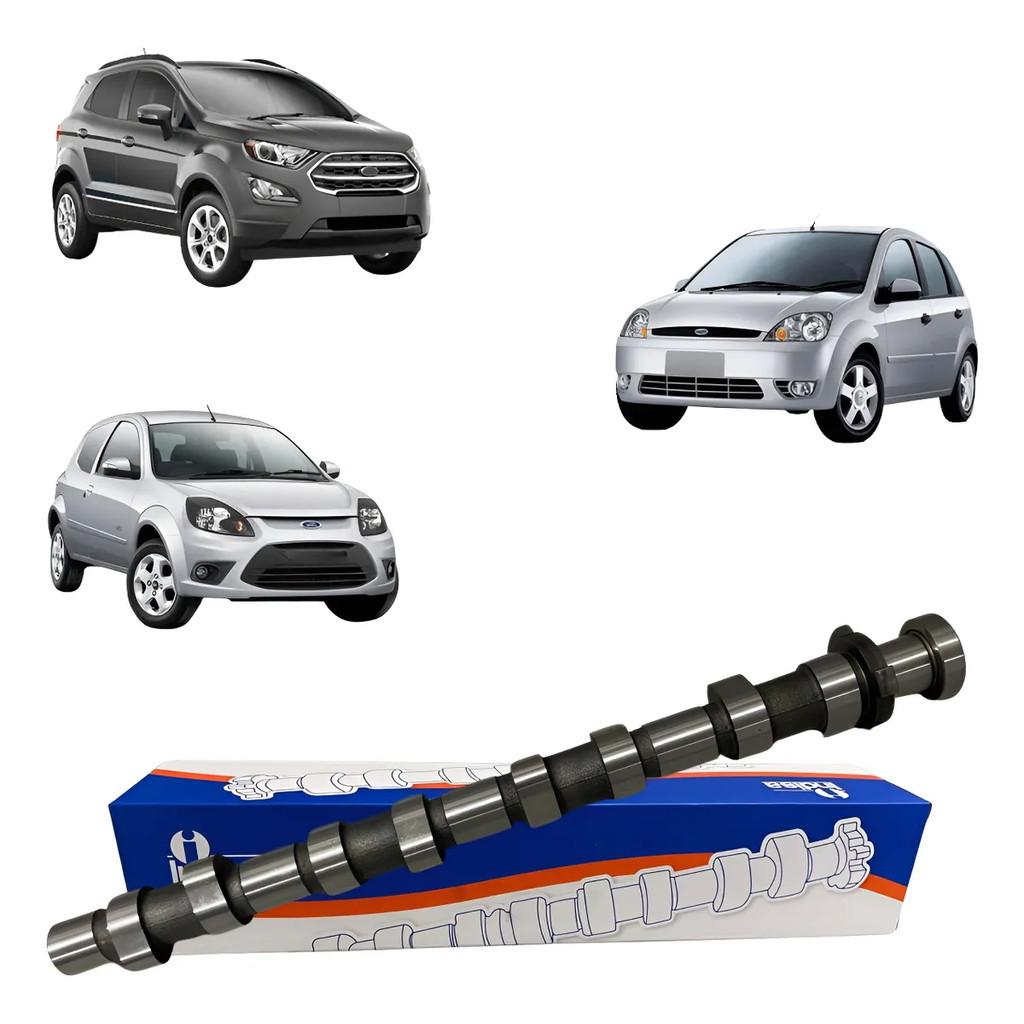 Eixo de Comando INDISA para Ford Courier EcoSport Fiesta Focus Ka 1.6 8V ZETEC ROCAM Flex 3 vias - Cod. EC2050CA