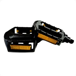PEDAL BIKE BICICLETA PLATAFORMA ALUMINIO 9/16 ROSCA GROSSA PRETO