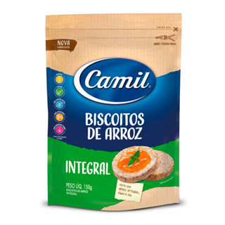 Biscoito de Arroz Integral Camil 150g em Oferta na Shopee