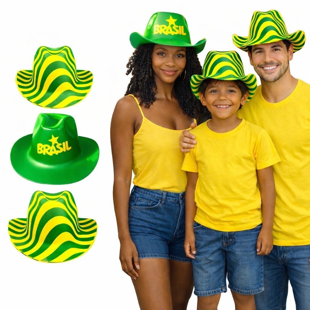 Chapéu Cowboy Para Copa do Mundo em EVA Unissex Para Festa Adulto E Infantil