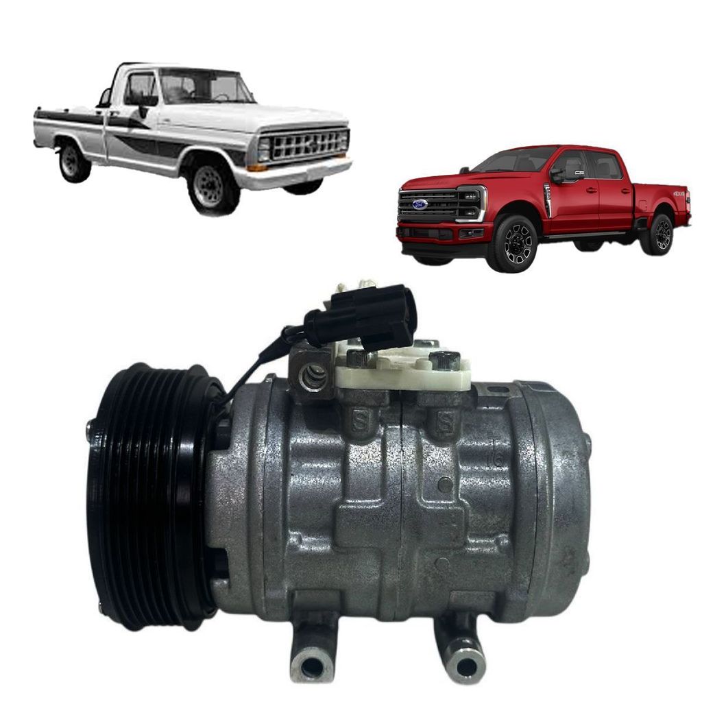 COMPRESSOR 10P15 FORD F250 / F350 / F4000 MOTOR MWM / L200 OUTDOOR POLIA 6PK 12V