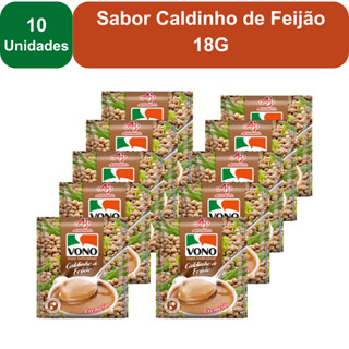 Kit 10 Unidades Sopas Cremosas VONO® Individual Sabor Caldinho de Feijão 18G em Oferta na Shopee