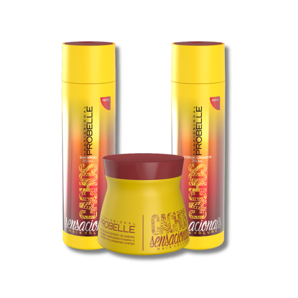 Kit Shampoo + Condicionador + Máscara CACHOS - Probelle