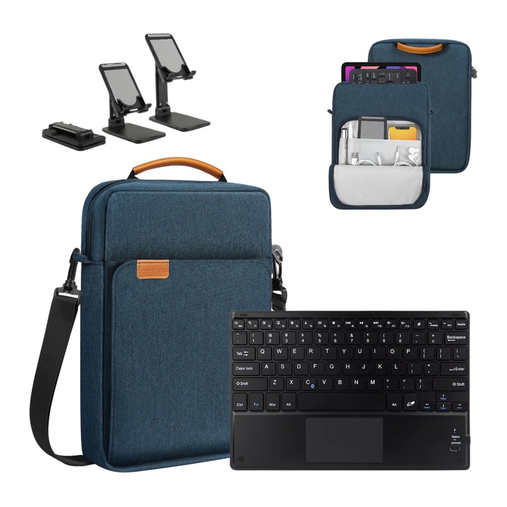 Case Bag Bolsa + Teclado Trackpad + Suporte Para Samsung A11+ X230 X236