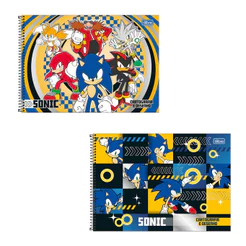 Caderno espiral capa dura cartografia 80 folhas Sonic Tilibra
