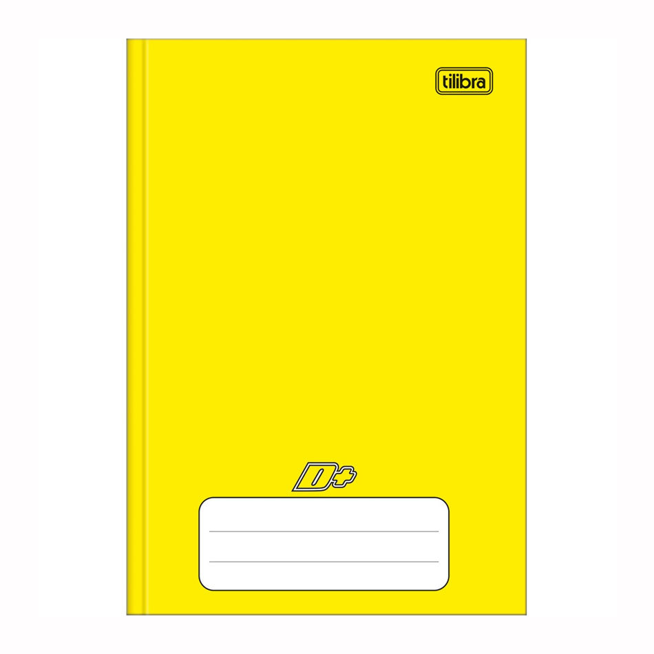 Caderno brochura capa dura 1/4 96 folhas D mais Amarelo Tilibra em Oferta na Shopee