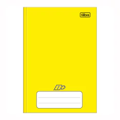 Caderno brochura capa dura 1/4 96 folhas D mais Amarelo Tilibra