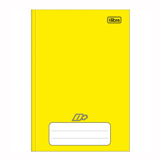 Caderno brochura capa dura 1/4 96 folhas D mais Amarelo Tilibra em Oferta na Shopee