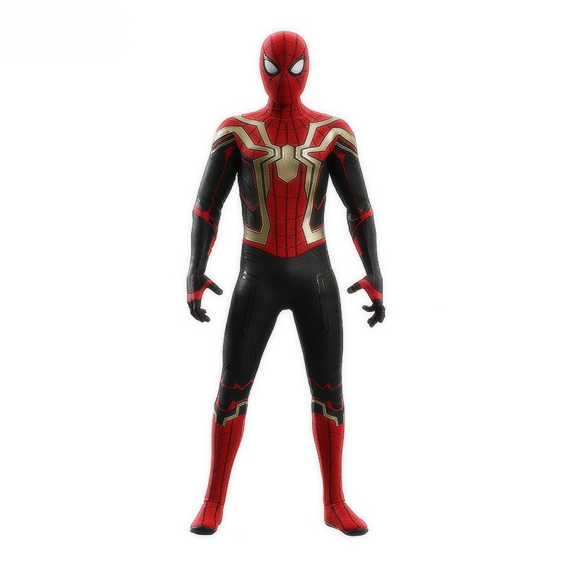 Fantasia do Homem-Aranha da Marvel para Adultos e Crianças/Preto Dourado Vermelho 026 GF15