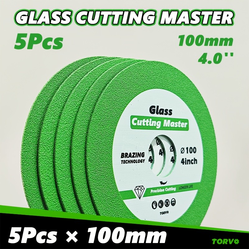 Kit 3/5 Disco de Corte para Vidro Porcelanato Piso Cerâmica Jade e Cristal 100mm x 20mm