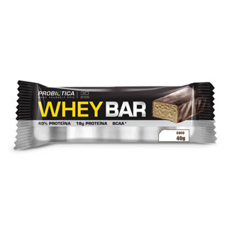 Barra de Proteína Whey Bar High Protein Probiótica Coco com 40g em Oferta na Shopee