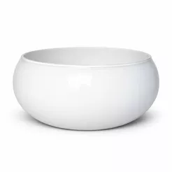 Vaso Vidro Redondo Grande Branco Centro Mesa Décor Ikebana